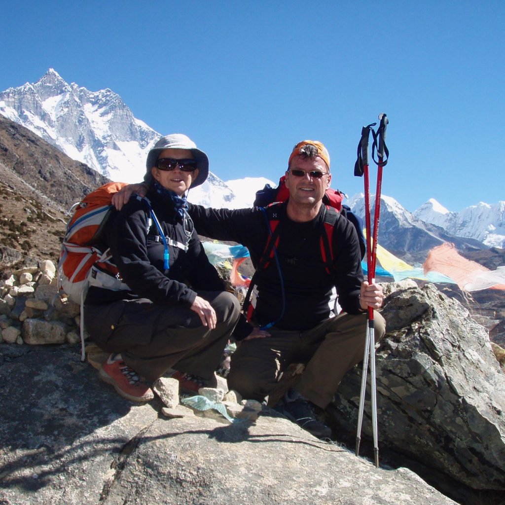 Roger och Karin vid Everest Base Camp