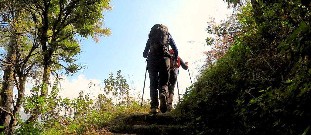 vandrare på vandringsresa Nepal