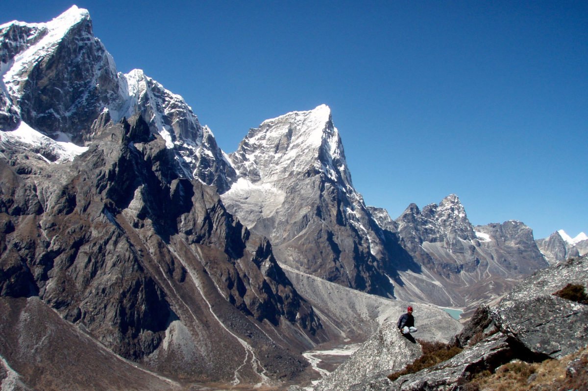 bergsvyer på vår vandring till Everest Base Camp