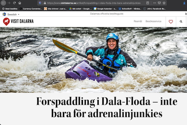 forspaddling i Dala-Floda, reportage